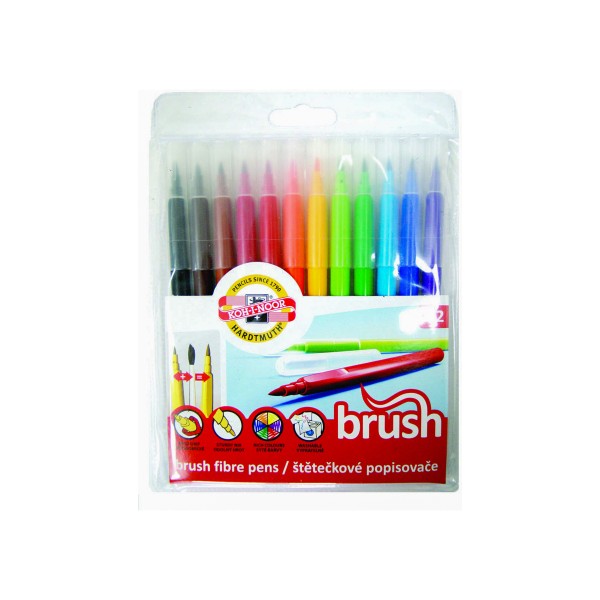 AMI I KOH-I-NOOR I Brush Pen Set I 12 Farben I Fasermaler