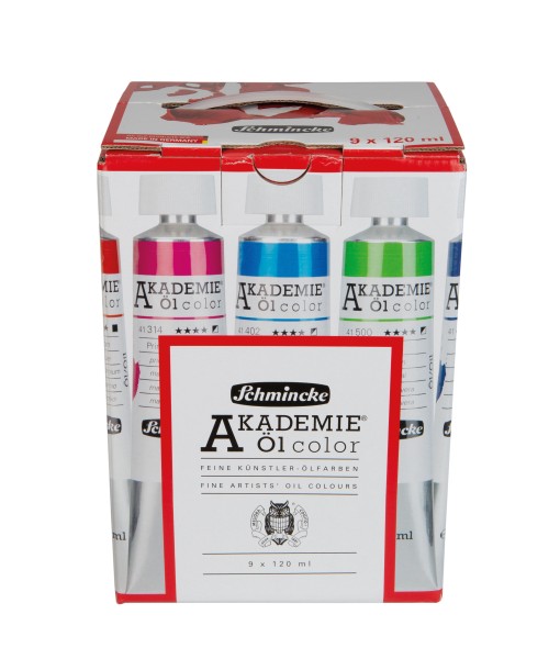 Schmincke I Akademie Öl color I Kartonset 9 x 120ml I Limited Edition