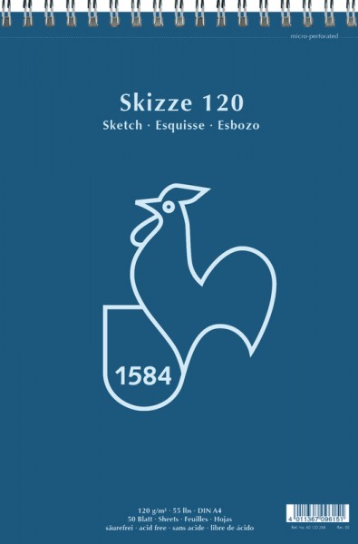 Hahnemühle | Skizzenpapiere | Skizze 120 | spiralisiert